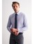 Mavi Klasik Yaka Uzun Kol Cepsiz Slim Fit Basic Pamuklu Gömlek 1004255008 3