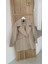 Taş Rengi Balıksırtı Oversize Kaban 4