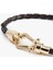 Metal Tokalı Suni Deri Örgü Bileklik 3