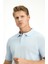 Polo Yaka Slim Fit Dar Kesim Nakışlı Pamuk Tişört 6