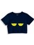 Sour Twins Crop Tişört - Lacivert 1