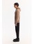 Erkek Açık Kahverengi Kapüşonlu 3 İplik Şardonlu Fermuarlı Regular Fit Sweatshirt E001019 9