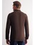 Koyu Kahverengi Smart Düğmeli Yaka Uzun Kol Cepsiz Slim Fit Casual Gömlek 1004255169 5