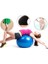65 cm Fitilli Pilates Topu + 20 cm Mini Top Denge Yoga Egzersiz Top Jimnastik Fitness Seti + Pompa 2