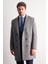 Gri Kılıç Yaka Kruvaze Comfort Fit Esnek Classic Kaban 1008255164 1