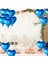 Metalize Parlak Mavi Kalp Şekilli Uçan Balon Folyo 18 Inç 45 cm 25 Adet (K95) 5