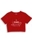 Hotdog Crop Tişört - Kırmızı 1