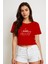 Hotdog Crop Tişört - Kırmızı 3