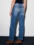 72073 Likralı Wide Leg Jean-Mavi 4