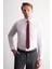 Beyaz Klasik Yaka Uzun Kol Cepsiz Slim Fit Basic Pamuklu Gömlek 1004255057 3