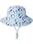 UPF50+ Güneş Korumalı Denizatı Desenli Kız Çocuk Şapka Camgöbeği Renkli 2