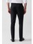 Erkek Siyah Kırlangıç Yaka Çift Yırtmaçlı Yün Karışımlı Comfort Slim Fit Takım Elbise B007701 17