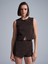 81067 Asimetrik Şort Etek-Kahve 3