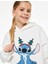 Kapşonlu Uzun Kollu Lisanslı Stitch Baskılı Oversize Sweatshirt 1