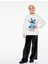 Kapşonlu Uzun Kollu Lisanslı Stitch Baskılı Oversize Sweatshirt 2