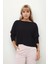 Geniş Yaka Yarasa Kol Oversize Triko Bluz 1