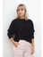 Geniş Yaka Yarasa Kol Oversize Triko Bluz 4