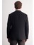 Siyah Mono Yaka Yünlü 6 Drop Comfort Fit Classic Ceket 1002255150 5