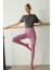 Pembe Yüksek Bel Katlanabilir Tayt 14