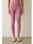 Pembe Yüksek Bel Katlanabilir Tayt 16
