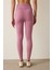 Pembe Yüksek Bel Katlanabilir Tayt 17