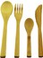 4pcs Ahşap Bambu Mutfak Seti 2 Kaşık - Çatal - Bıçak (K95) 1