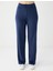Lacivert Normal Bel Normal Paça Polar Örme Pantolon 4