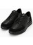 Erkek Siyah Hakiki Deri Sneaker 5