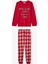 Erkek Çocuk Guests Ekoseli Pamuklu Uzun Kollu 2'li Pijama Takımı 11