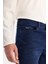 Erkek Lacivert Eskitme Yıkama Esnek Berlin Slim Fit Jean Pantolon B003521 10