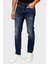 Pamuklu Slim Fit Normal Bel Dar Paça Jeans Erkek Kot Pantolon 50550143 413 1