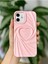 Apple Iphone 12 ve 12 Pro Uyumlu 3D Mat Saten Kalp Kabartma Desenli Darbe Önleyici Silikon Kılıf 3