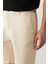 Erkek Bej Beli Lastikli Yumuşak Tuşeli Aspendos Relaxed Fit Şort A41Y3735 15