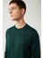 Erkek Yeşil Bisiklet Yaka Yün Karışımlı Triko Regular Fit Kazak B005013 7