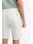 Erkek Beyaz Yanı Lastikli Gofreli Bi-Stretch Slim Fit Chino Şort A51Y3730 13