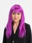 Fuşya Renk Düz Kesim Uzun Parti Peruğu Takma Saç - Lisinya 1