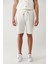 Erkek Beyaz Yandan Cepli Baklava Motifli Jakarlı Regular Fit Şort A41Y3640 9