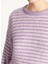 Yuvarlak Yaka Standart Çizgili Lila Kazak Kadın NEN18CH25VRBR 3