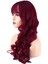 Dalgalı Perçemli Uzun Fiber Sentetik Peruk - Kızıl 4