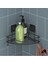 Easyfix Yapışkanlı Banyo Rafı Şampuanlık Kancalı Köşe Rafı Siyah 1