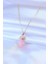 316L Çelik Gold Renk Kristal Pembe Taş Model Kadın kolye - TJ-BKO7472 2