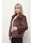 Leopar Desen Yumoş Çıtçıtlı Ceket 3