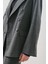 Kruvaze Ekose Blazer Ceket Gri 5