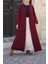Şal Yaka Kaban - Bordo 6