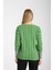 Kadın Kireç Yeşili Simli V Yaka Ince Bluz 3