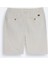 Erkek Bej Beli Lastikli Keten Karışımlı Relaxed Fit Şort B003731 11
