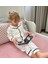 Siyah Kalp Desenli Fitilli Yumuşak Kumaş Düğmeli Beli Lastikli Kız Çocuk Pijama Alt Üst Takım 3