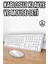 Beyaz Kablosuz Klavye Fare Seti Kablosuz Fare USB Alıcı Pc Uyumlu 2