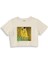 The Kiss Crop Tişört - Ekru 1
