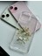 Iphone 14 Plus 15 Plus Uyumlu Şeffaf Buket Simli Çiçek Epoksili Telefon Kılıfı 8